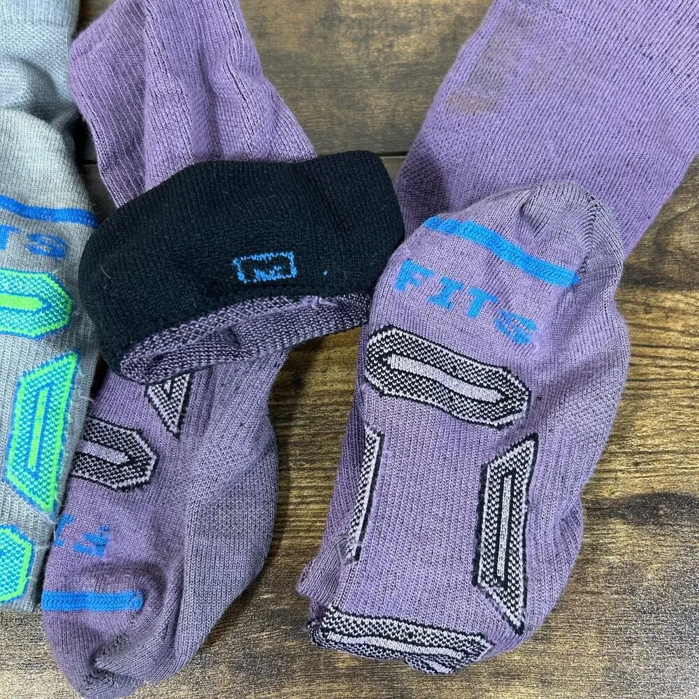 FITS Sz M Merino Wool Snowboard Socks Ultra Light Cushion Over Calf W 7.5-9.5